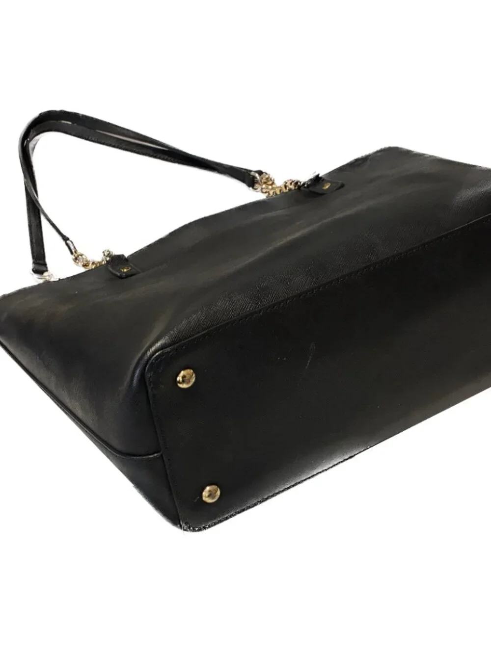 MICHAEL Michael Kors Jet Set Medium Chain Tote Bag – Black Saffiano Leather